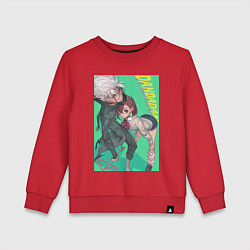 Свитшот хлопковый детский Дандадан Момо Аясэ, цвет: красный