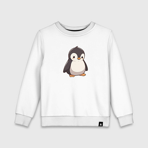 Детский свитшот Милый пингвин в стиле аниме / Белый – фото 1