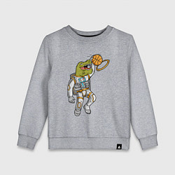 Свитшот хлопковый детский Динозавр баскетболист, цвет: меланж