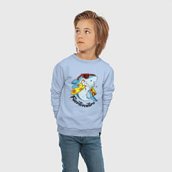 Свитшот хлопковый детский Fuerteventura summer style - shark, цвет: мягкое небо — фото 2