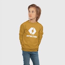 Свитшот хлопковый детский Spectre divide logo, цвет: горчичный — фото 2