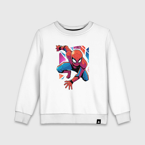 Детский свитшот Крутой Человек-паук / Белый – фото 1