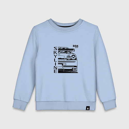 Детский свитшот Nissan Skyline GT-R / Мягкое небо – фото 1