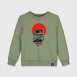 Свитшот хлопковый детский Nissan Skyline R34, цвет: авокадо