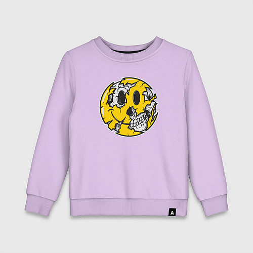 Детский свитшот Smile skull / Лаванда – фото 1