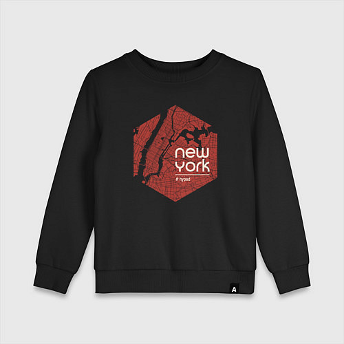 Детский свитшот New York hyped / Черный – фото 1