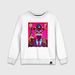 Детский свитшот Cyber godfather Homer Simpson - mafia