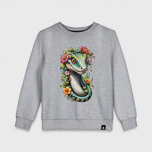 Детский свитшот Символ 2025 года / Меланж – фото 1