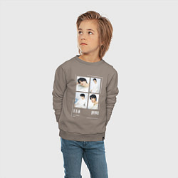 Свитшот хлопковый детский Han stray kids cute, цвет: утренний латте — фото 2