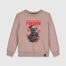 Свитшот хлопковый детский Five Nights at Freddys - Freddy, цвет: пыльно-розовый
