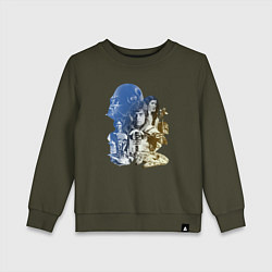 Свитшот хлопковый детский Star Wars - characters, цвет: хаки