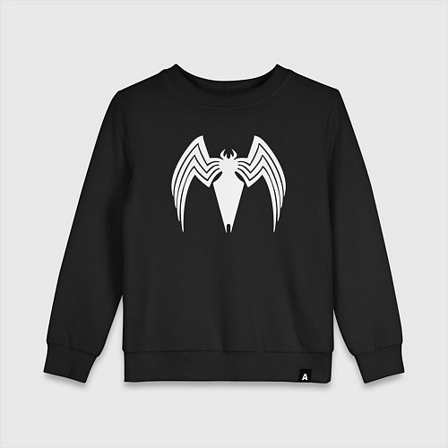 Детский свитшот Venom spider logo / Черный – фото 1