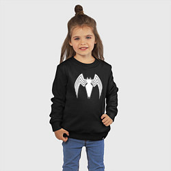 Свитшот хлопковый детский Venom spider logo, цвет: черный — фото 2