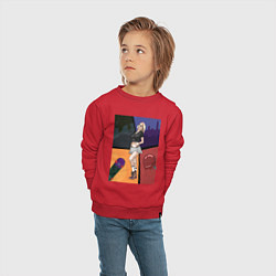 Свитшот хлопковый детский Breaking, цвет: красный — фото 2