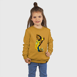 Свитшот хлопковый детский Kobe Bryant dunk, цвет: горчичный — фото 2