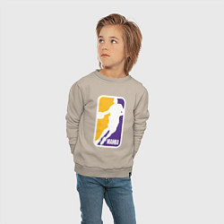 Свитшот хлопковый детский Mamba Kobe Bryant, цвет: миндальный — фото 2