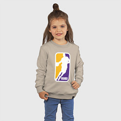 Свитшот хлопковый детский Mamba Kobe Bryant, цвет: миндальный — фото 2