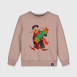 Свитшот хлопковый детский Мужичок усатый, цвет: пыльно-розовый