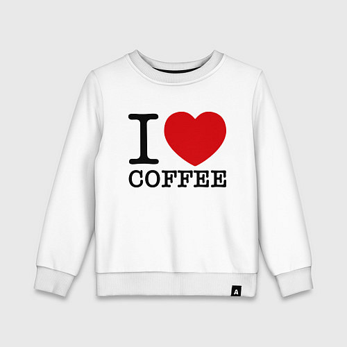 Детский свитшот I love coffee / Белый – фото 1