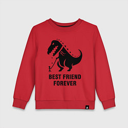 Свитшот хлопковый детский Godzilla best friend, цвет: красный