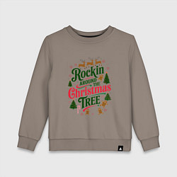 Детский свитшот Новогодняя атмосфера rockin around the christmas t