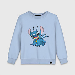 Свитшот хлопковый детский Alien Stitch, цвет: мягкое небо