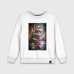 Детский свитшот Зайчик с елкой