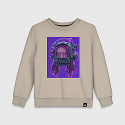 Свитшот хлопковый детский Аманда Янг, цвет: миндальный