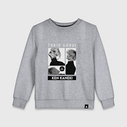 Свитшот хлопковый детский Токийский Гуль Kaneki Ken, цвет: меланж