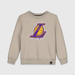 Свитшот хлопковый детский Lakers team, цвет: миндальный