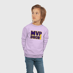 Свитшот хлопковый детский Lebron James MVP, цвет: лаванда — фото 2