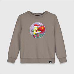 Свитшот хлопковый детский Санта Билл Гравити Фолз, цвет: утренний латте