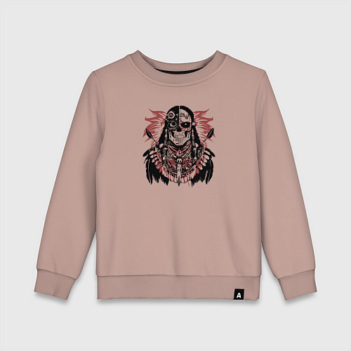 Детский свитшот Духи племен / Пыльно-розовый – фото 1