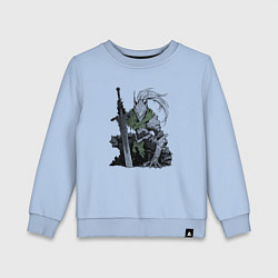Свитшот хлопковый детский Боевой пехотинец в броне, цвет: мягкое небо