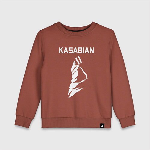 Детский свитшот Kasabian - logo / Кирпичный – фото 1