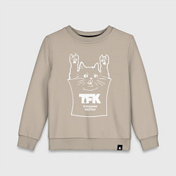 Свитшот хлопковый детский Thousand Foot Krutch - cat rock, цвет: миндальный