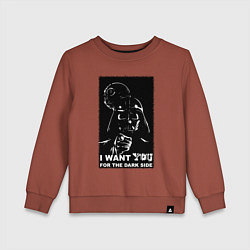 Свитшот хлопковый детский Звёздные войны Дарт вейдер, цвет: кирпичный