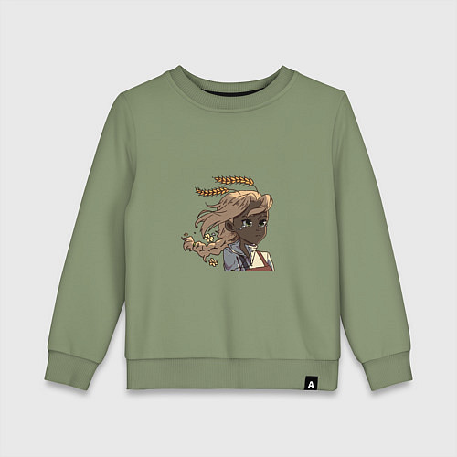 Детский свитшот Грустный колосок / Авокадо – фото 1