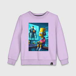 Детский свитшот Bart Simpson is an avid gamer