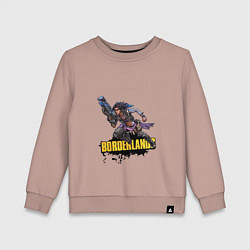 Свитшот хлопковый детский Borderlands Гонка вооружений, цвет: пыльно-розовый