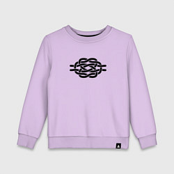 Свитшот хлопковый детский Декоративный узел, цвет: лаванда