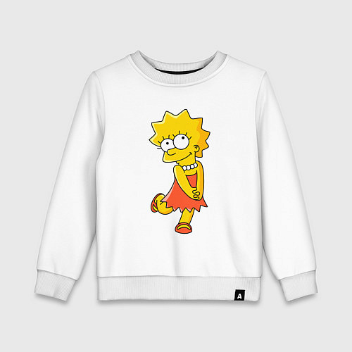 Детский свитшот Lisa Simpson / Белый – фото 1