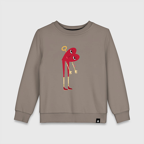 Детский свитшот Сердечко-мальчик / Утренний латте – фото 1