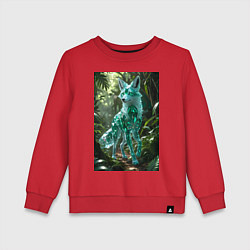 Детский свитшот Кристальный волк в джунглях