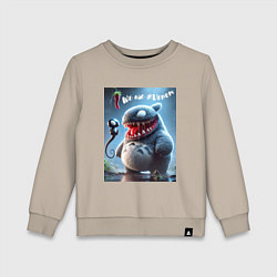 Свитшот хлопковый детский Ventotoro - we are Venom meme, цвет: миндальный