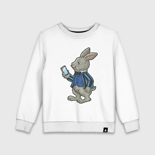 Детский свитшот Деловой зайчик / Белый – фото 1