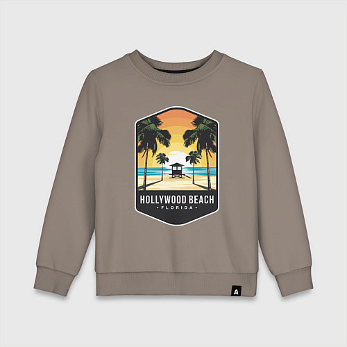 Детский свитшот Пляж Голливуда / Утренний латте – фото 1