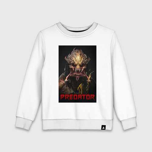 Детский свитшот Хищник - рык / Белый – фото 1