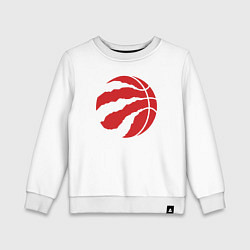 Свитшот хлопковый детский Raptors ball, цвет: белый