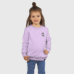 Свитшот хлопковый детский Сердце под замком, цвет: лаванда — фото 2
